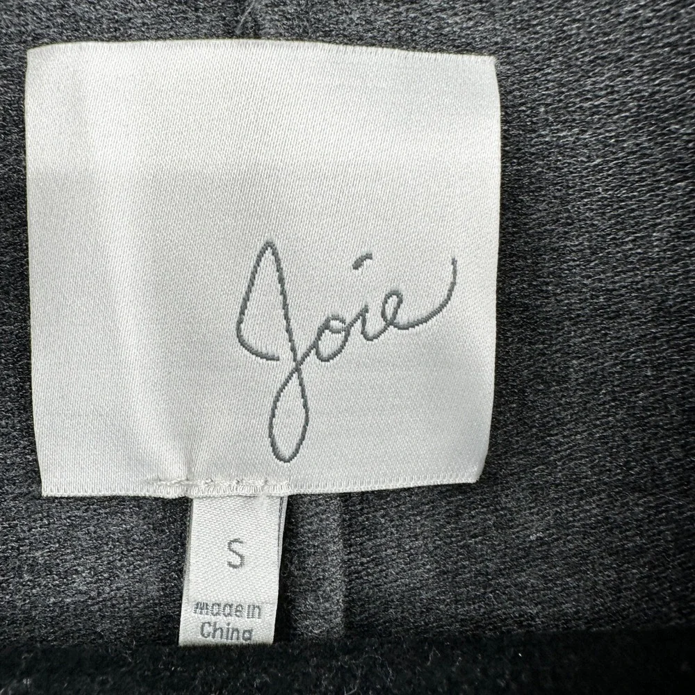 Joie Charcoal Grey‎ Knit Blazer Shawl Collar Roll Tab Sleeve Women's Size S